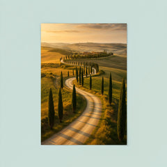 Val d'Orcia Cypress Roads Italy poster 8