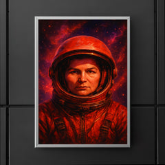 Valentina Tereshkova helmet in cosmic red poster 5