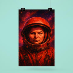 Valentina Tereshkova helmet in cosmic red poster 6
