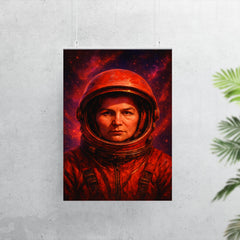 Valentina Tereshkova helmet in cosmic red poster 7