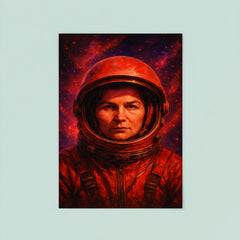 Valentina Tereshkova helmet in cosmic red poster 8