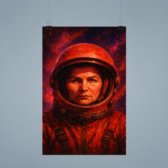 Valentina Tereshkova helmet in cosmic red poster 9