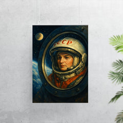 Valentina Tereshkova in orbit window reflection poster 7