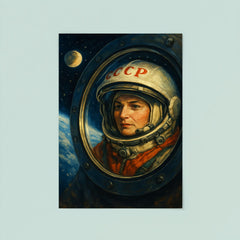 Valentina Tereshkova in orbit window reflection poster 8
