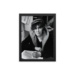 Valerie Solanas framed print on a plain backdrop in size 12"x16".