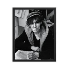 Valerie Solanas framed print on a plain backdrop in size 16"x20".