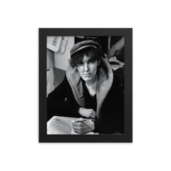 Valerie Solanas framed print on a plain backdrop in size 8"x10".