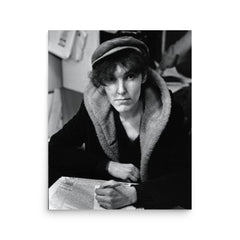 Valerie Solanas poster on a plain backdrop in size 16"x20".