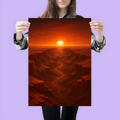 Valles Marineris at Martian sunset poster 3