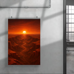 Valles Marineris at Martian sunset poster 4