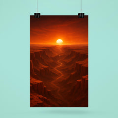 Valles Marineris at Martian sunset poster 6