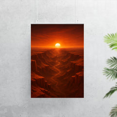 Valles Marineris at Martian sunset poster 7