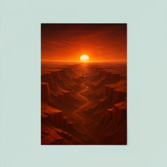 Valles Marineris at Martian sunset poster 8