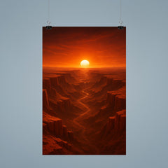 Valles Marineris at Martian sunset poster 9