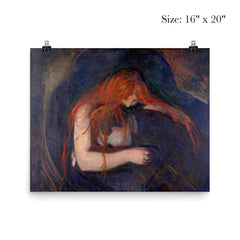 Vampire by Edvard Munch, 1895 poster 2