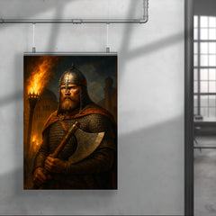Varangian Guard axeman in Constantinople torchlight poster 4