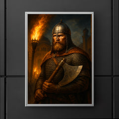 Varangian Guard axeman in Constantinople torchlight poster 5
