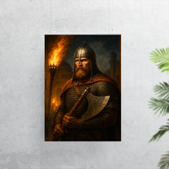 Varangian Guard axeman in Constantinople torchlight poster 7