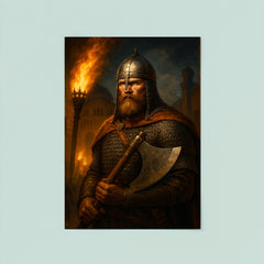 Varangian Guard axeman in Constantinople torchlight poster 8