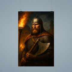 Varangian Guard axeman in Constantinople torchlight poster 9