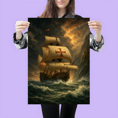Vasco da Gama rounding the Cape storm poster 3