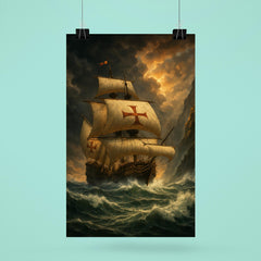 Vasco da Gama rounding the Cape storm poster 6