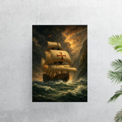 Vasco da Gama rounding the Cape storm poster 7
