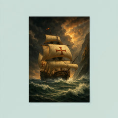 Vasco da Gama rounding the Cape storm poster 8