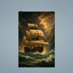 Vasco da Gama rounding the Cape storm poster 9