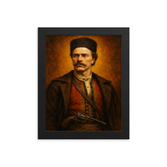 Vasil Levski framed print on a plain backdrop in size 8"x10".