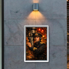 Vasily Arkhipov in Soviet submarine control room poster 2