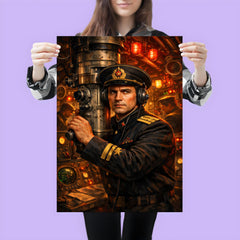 Vasily Arkhipov in Soviet submarine control room poster 3