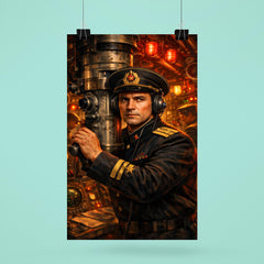 Vasily Arkhipov in Soviet submarine control room poster 6