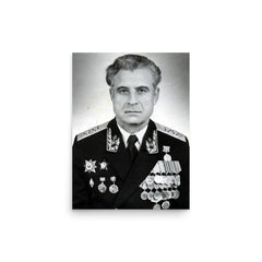 Vasily Arkhipov poster on a plain backdrop in size 12"x16".