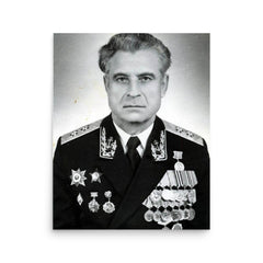 Vasily Arkhipov poster on a plain backdrop in size 16"x20".