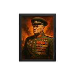Vasily Chuikov framed print on a plain backdrop in size 12"x16".