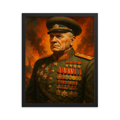 Vasily Chuikov framed print on a plain backdrop in size 16"x20".