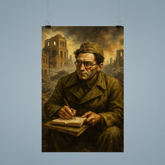 Vasily Grossman at Stalingrad with notebooks poster 9
