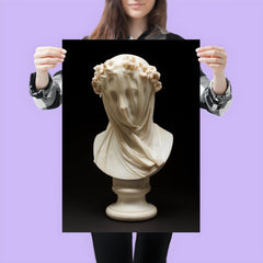 Veiled Lady by Raffaelo Monti, 1860 poster 3