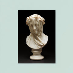 Veiled Lady by Raffaelo Monti, 1860 poster 8