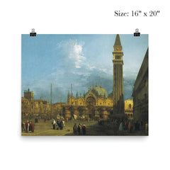 Venice - Piazza San Marco with the Basilica and Campanile by Canaletto poster 2