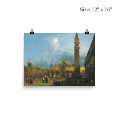 Venice - Piazza San Marco with the Basilica and Campanile by Canaletto poster 3