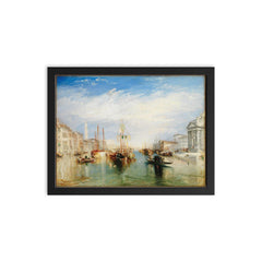 Venice from the Porch of Madonna della Salute by J M W Turner, 1835 framed print on a plain backdrop in size 12"x16".