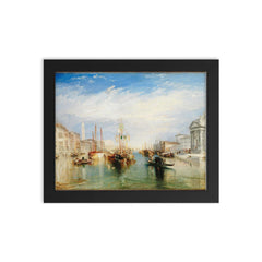 Venice from the Porch of Madonna della Salute by J M W Turner, 1835 framed print on a plain backdrop in size 8"x10".