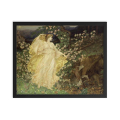 Venus and Anchises by William Blake Richmond, 1889-1890 framed print on a plain backdrop in size 16"x20".