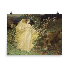 Venus and Anchises by William Blake Richmond, 1889-1890 poster on a plain backdrop in size 8"x10".