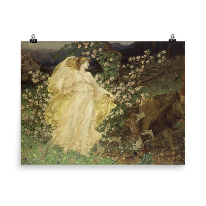 Venus and Anchises by William Blake Richmond, 1889-1890 poster on a plain backdrop in size 8