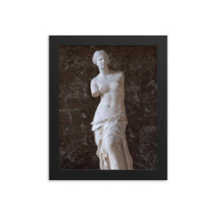 Venus de Milo photograph framed print on a plain backdrop in size 8"x10".