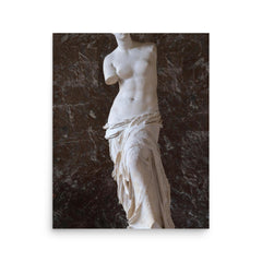 Venus de Milo poster on a plain backdrop in size 16"x20".