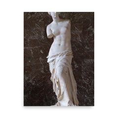 Venus de Milo poster on a plain backdrop in size 18"x24".